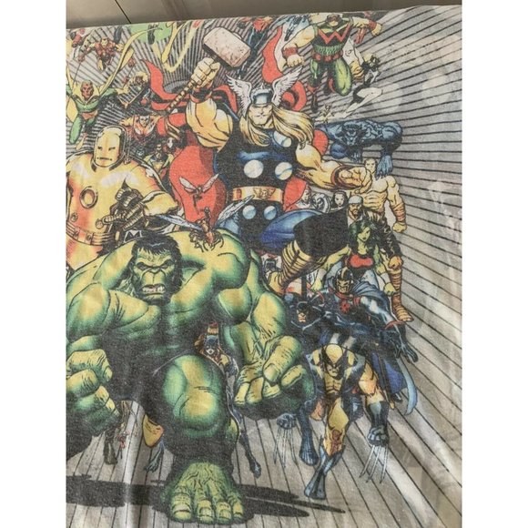 Vtg Universal Studios‎ Men’s Sz M Marvel Universe Hulk Thor Spider Man T-Shirt - Picture 11 of 12
